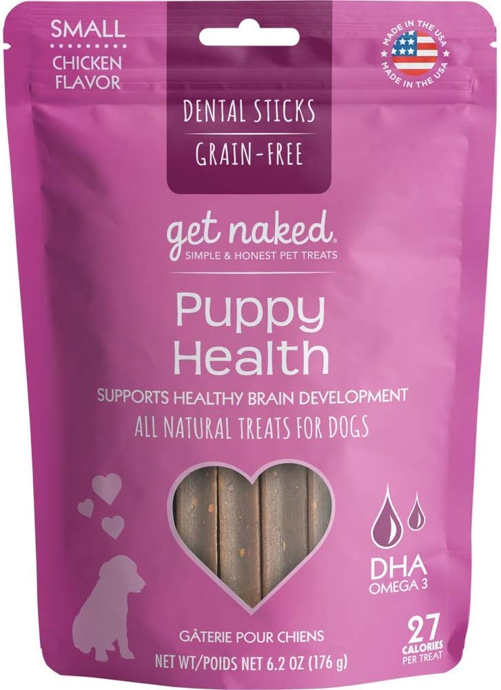 Get Naked Puppy Dental Sticks for teething