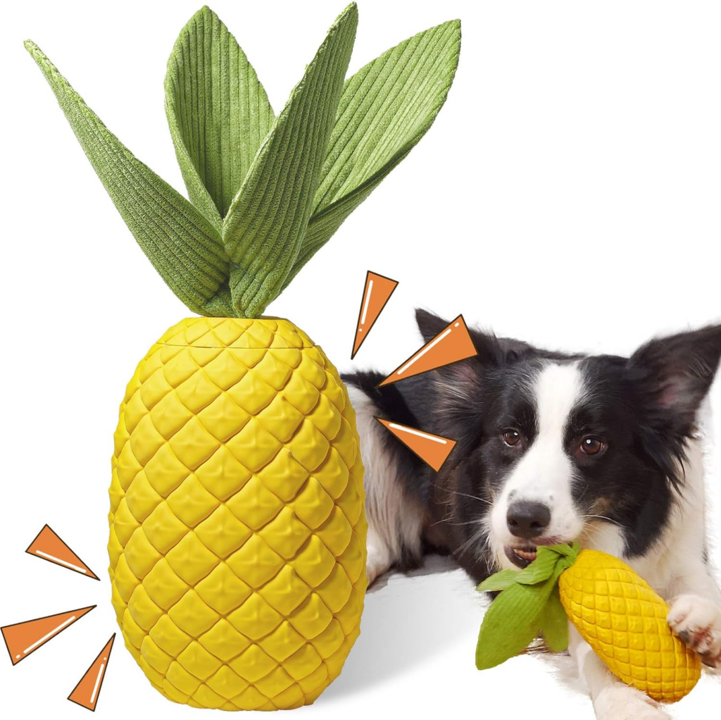 Sugerlary Squeaky pineapple dog toy