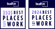 2025 and 2024 Best Places to Work Awards from Built In